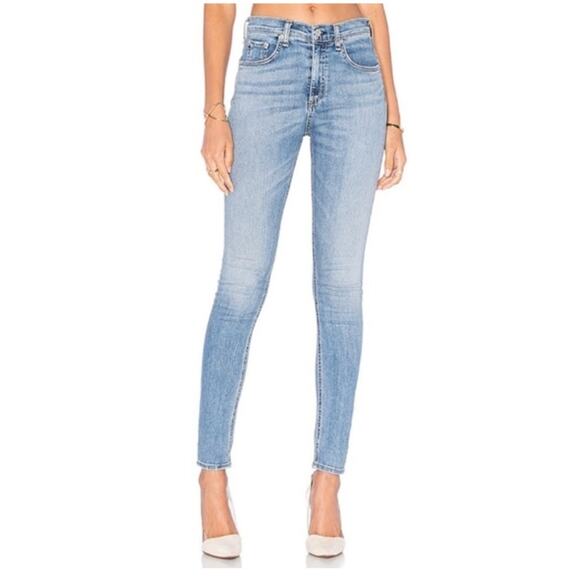 Rag & Bone Dive Jeans Denim Freemont Wash Cotton Blend High Rise Skinny Size 26 - Picture 1 of 9